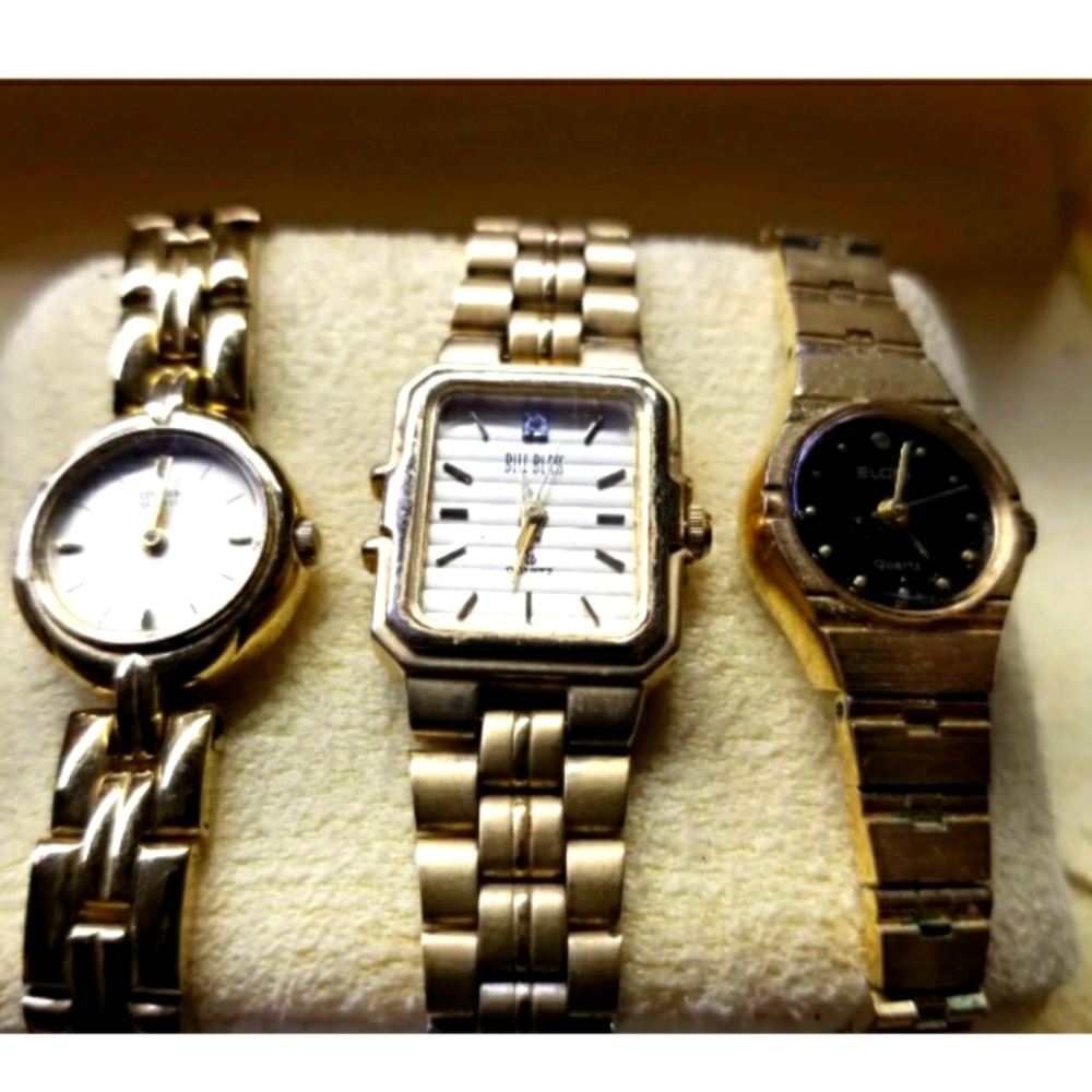 Elgin Diamond, Citizen and Bill Blass Diamond Quartz Watches